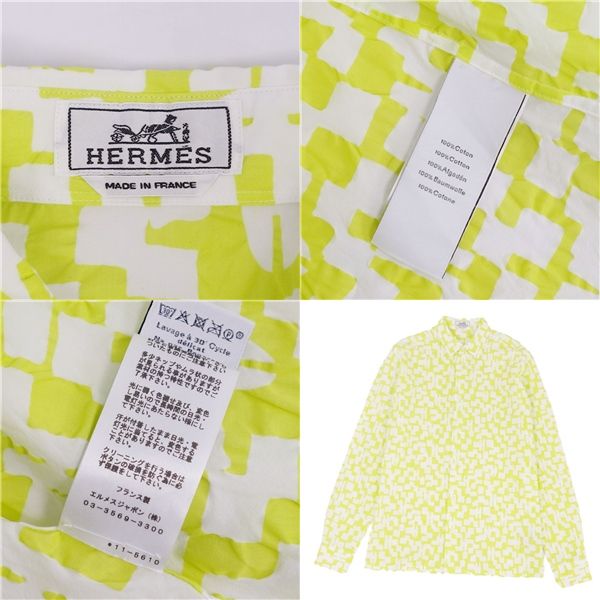 Hermes 21SS Shirt Long Sleeve Long Sleeve Total Pattern Co