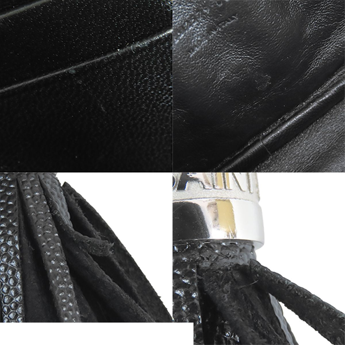 Saint Laurent Lou Black Leather Mini Bag Chain Fringe — view 8