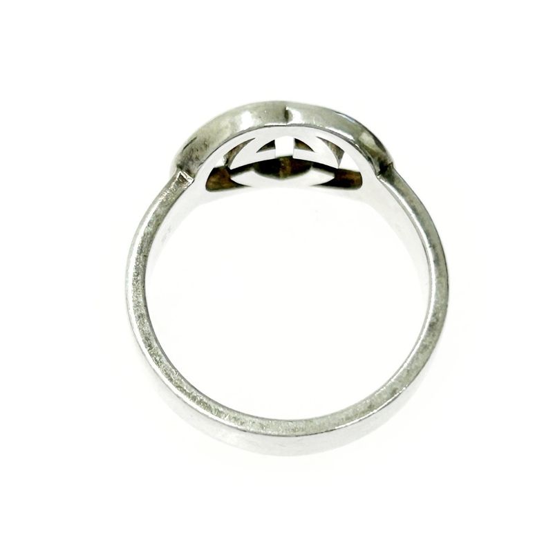 Gucci Silver Interlocking G Ring 4.7g 925 Engraved 388691 Ring
