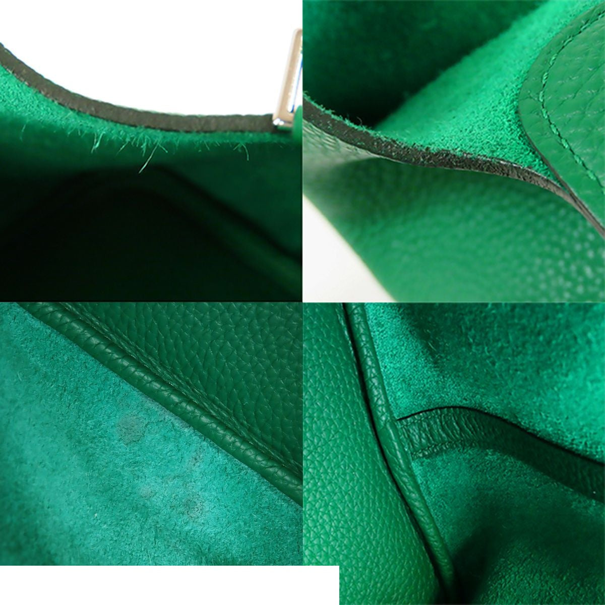 Hermes Picotin Lock MM Vert Vertigo Silver Taurillon Handbag — view 8