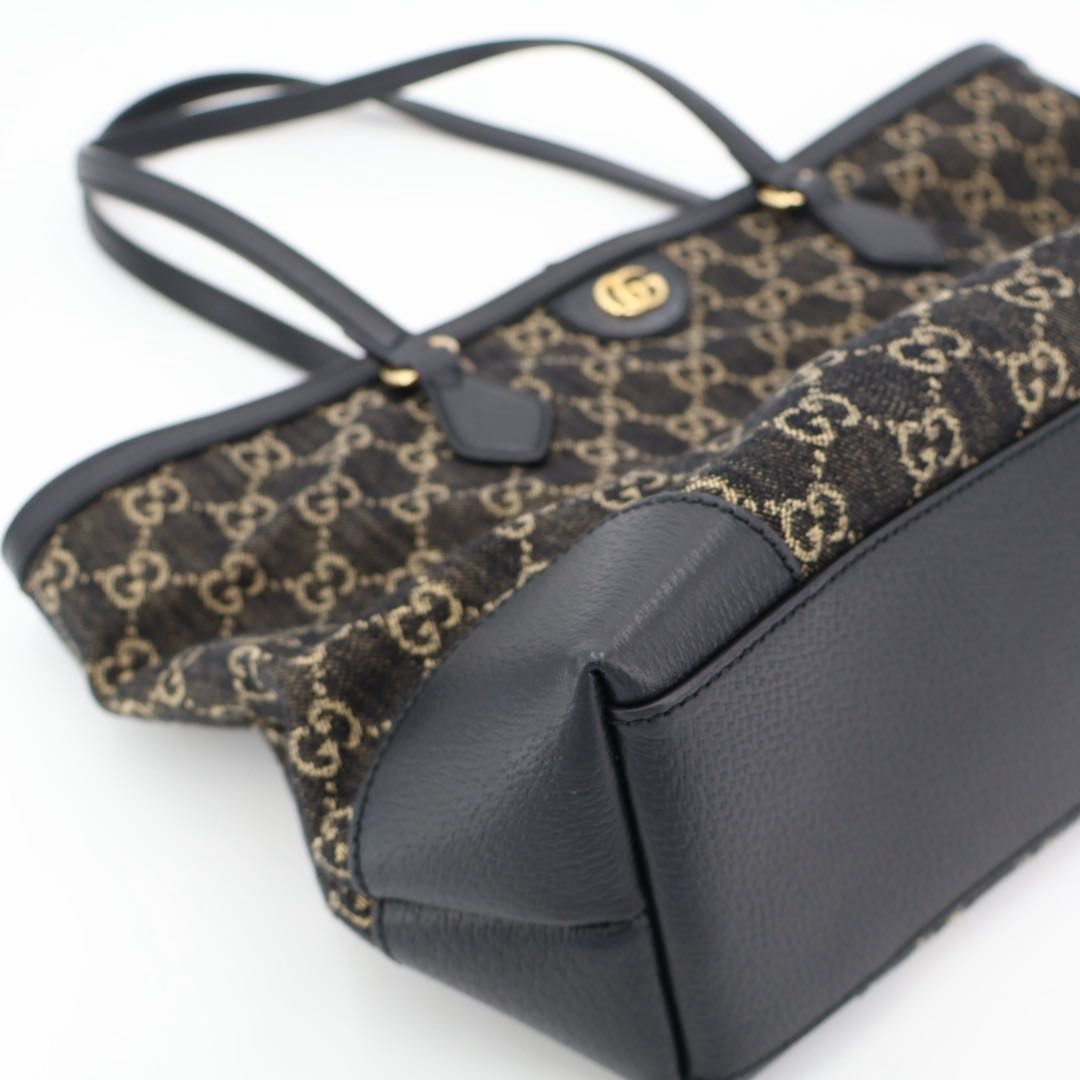 Gucci Ophidia Tote Black GG Jacquard Denim — view 10