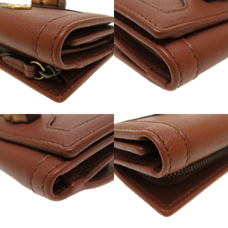Gucci Diana Medium Leather Brown 658633 Trifold Wallet Brown 0024 Gucci Men's