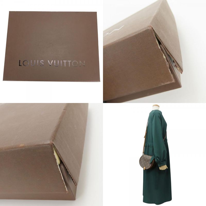 Louis Vuitton Shoulder Bag Tan Blanc M51179 Monogram Nubuck Brown Gold Hardware