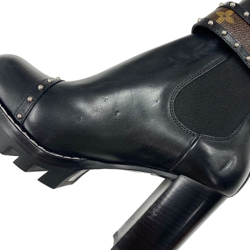 Louis Vuitton Star Trail Short Boots Ankle Side Gore Studded Belt