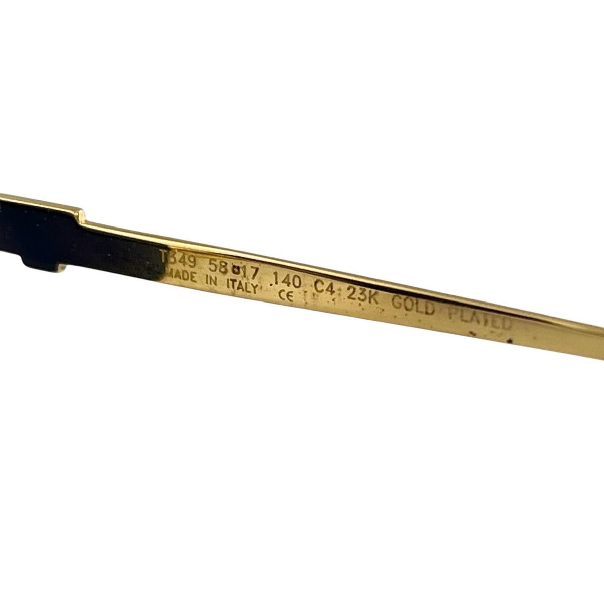 Tiffany & Co. Lunettes Vintage 23k Gold Plated Sunglasses Blue — view 10