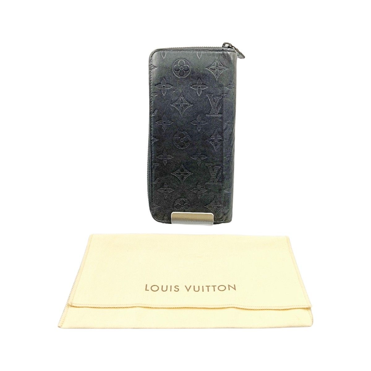 Louis Vuitton Monogram Shadow Zippy Wallet Vertical Round Zipper Long Wallet