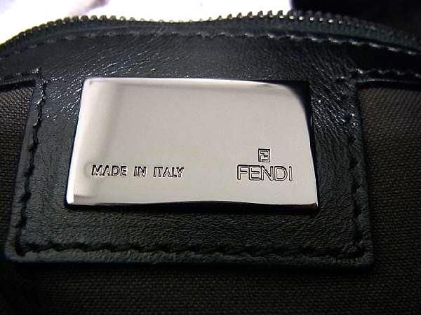 Fendi Zucca Pattern Zucchino Mamma Bucket Nylon Canvas One Shoulder