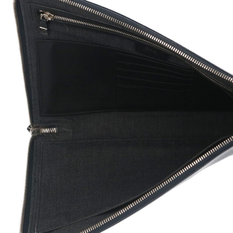 Dior Homme L-shape Zip Leather Clutch Bag Men's