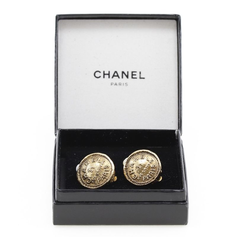 Chanel 31 RUE Cambon Vintage Gold Plated Ladies 10.2g Earrings