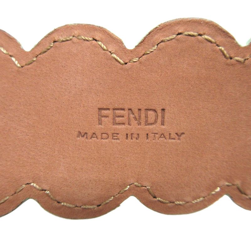 Fendi Flower Motif Leather Black 75 Belt 0753 Fendi