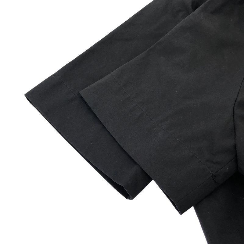 Fendi 15ss Leather Half Zip Design Short Sleeve Top Fs6564 2zm Black 40