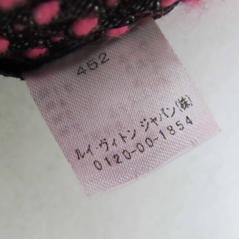 Louis Vuitton M76070 Echarpe Logomania Shine Wool Silk Rose Pop Fringed