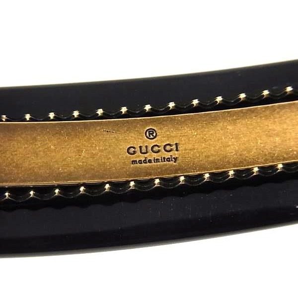 Gucci Line Stone Barrette Hair Black — view 3