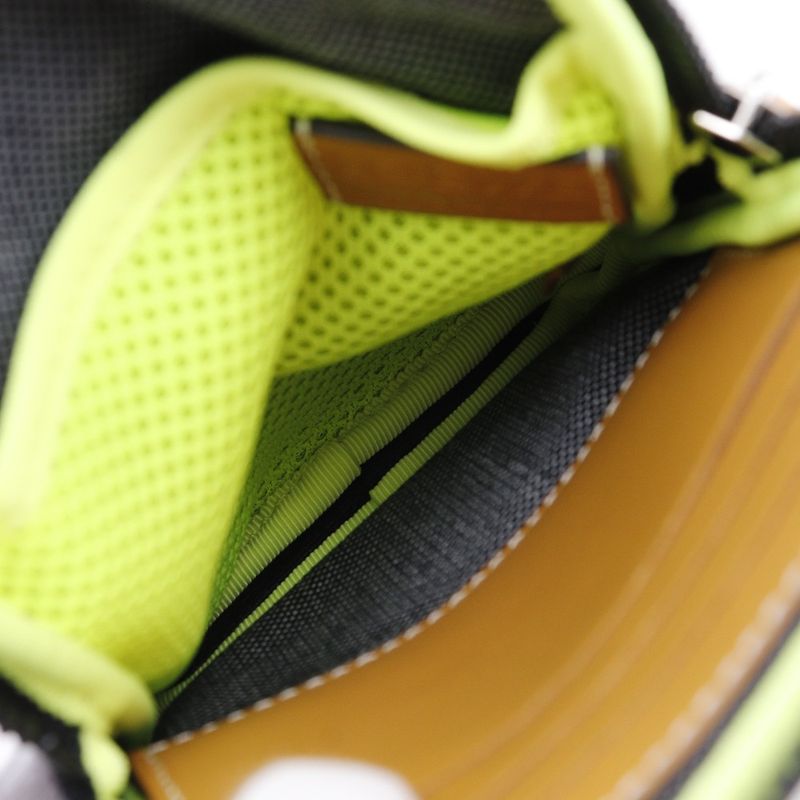 Loewe Eye Loewe Nature Neck Pouch Phone Pouch Canvas Gray/yellow Men's Pouch