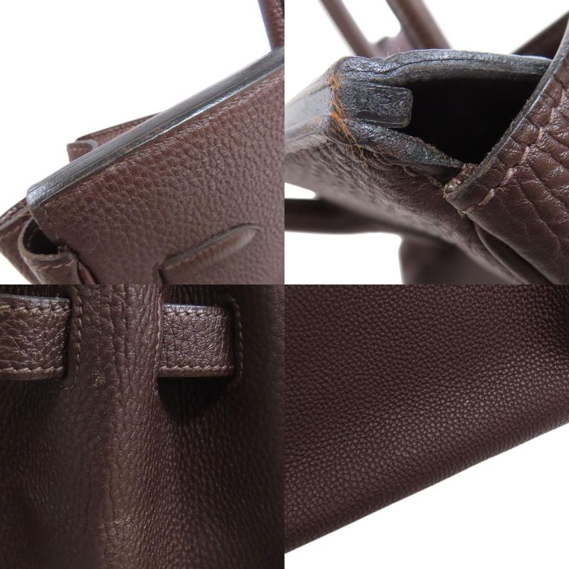 Hermes Birkin 35 Silver Hardware Handbag Taurillon Women