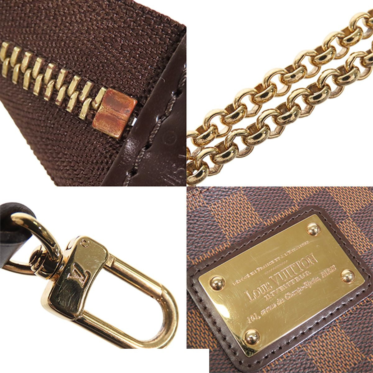 Louis Vuitton Brown Damier Canvas 2-Way Chain Shoulder Bag — view 8