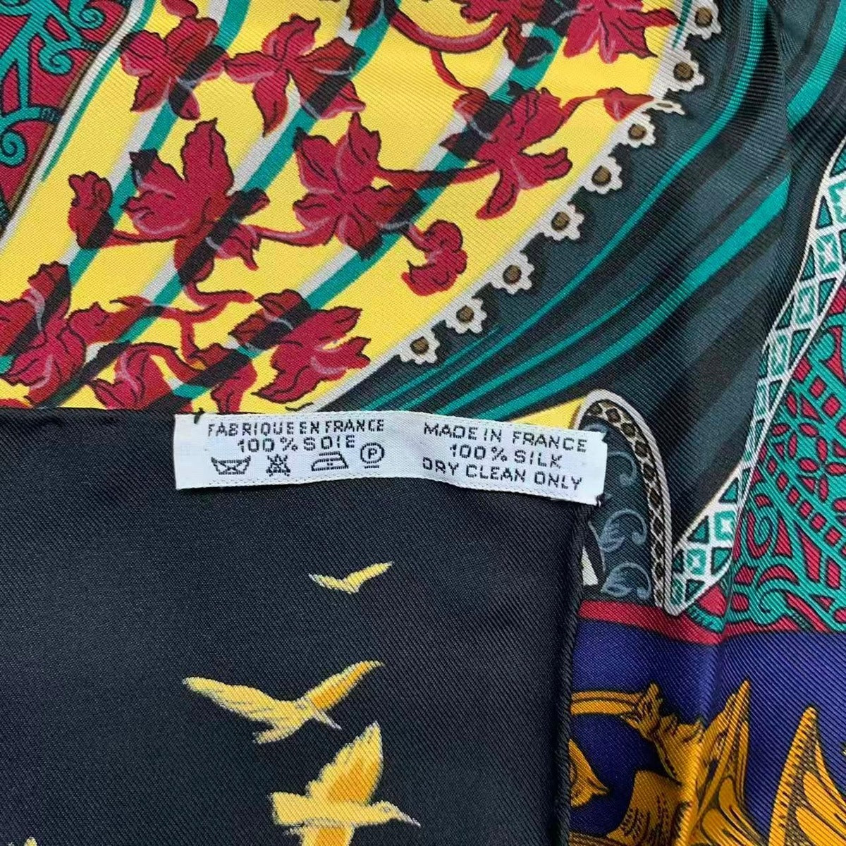 Hermes Carre 90 L Atlantide Atlantis Silk Scarf Black — view 8