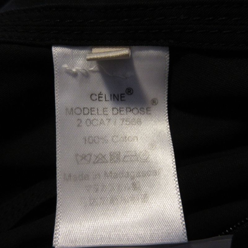 Celine Phoebe Period Short Puff Sleeves Back Zipper Blouse Cut and Sewn 36