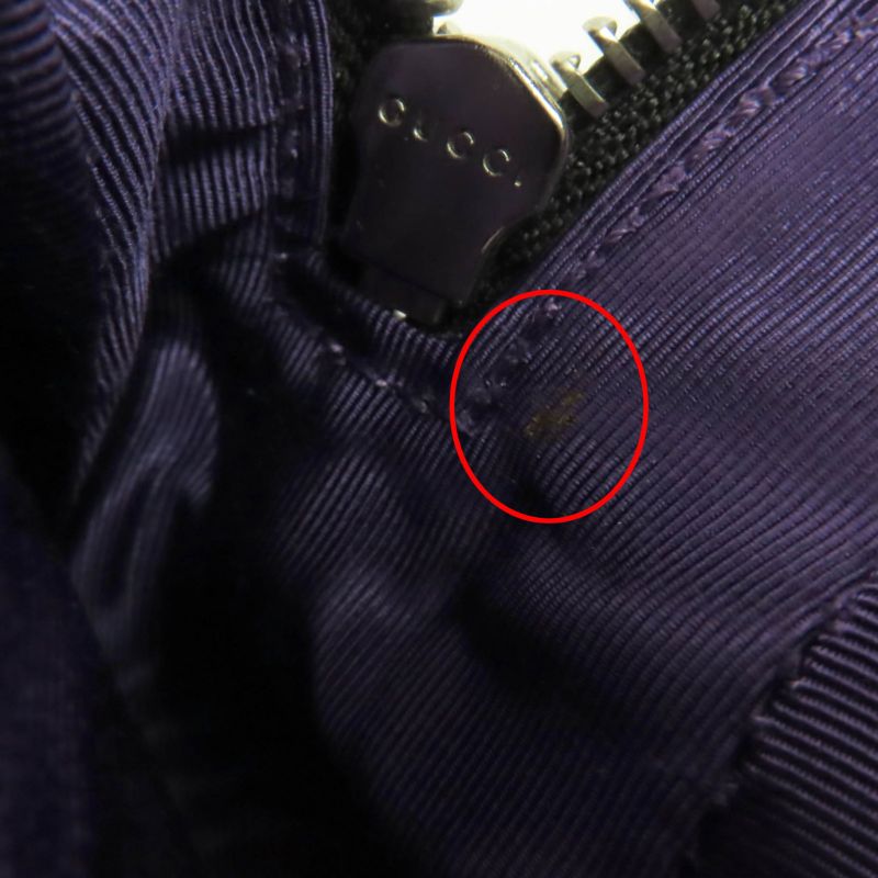 Gucci 72604 GG Marmont Makeup Pouch Small Pouch Black Purple With Box And