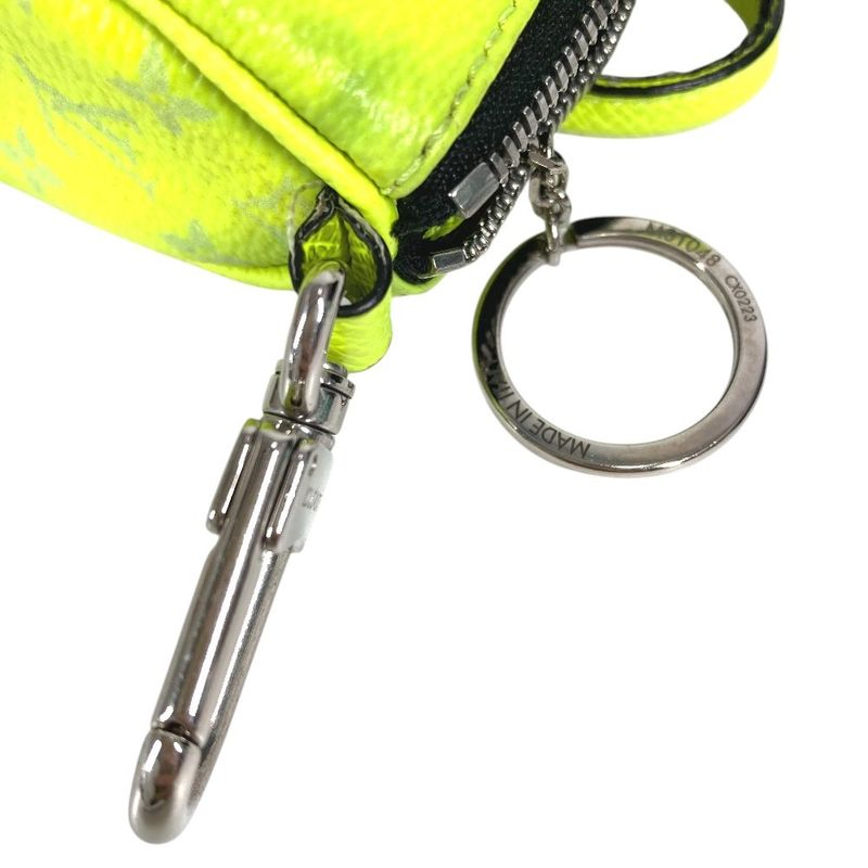Louis Vuitton Key Holder Porte Cles Mini Keepall M01048 Taiga Leather Yellow