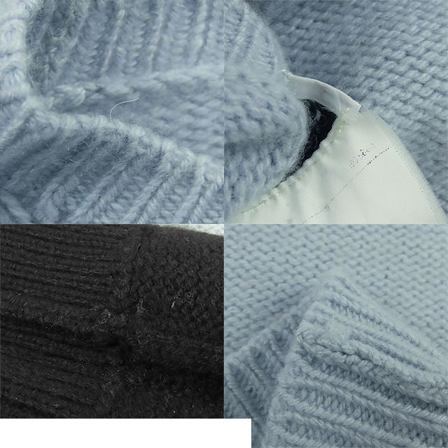 Chanel Knit Blue Cashmere Heels Vintage 95A Top 42 — view 8