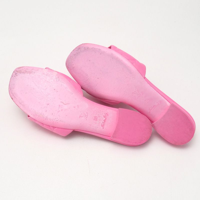 Louis Vuitton Revival Line Sandals Size 36 LV Monogram Logo Square Toe Made In