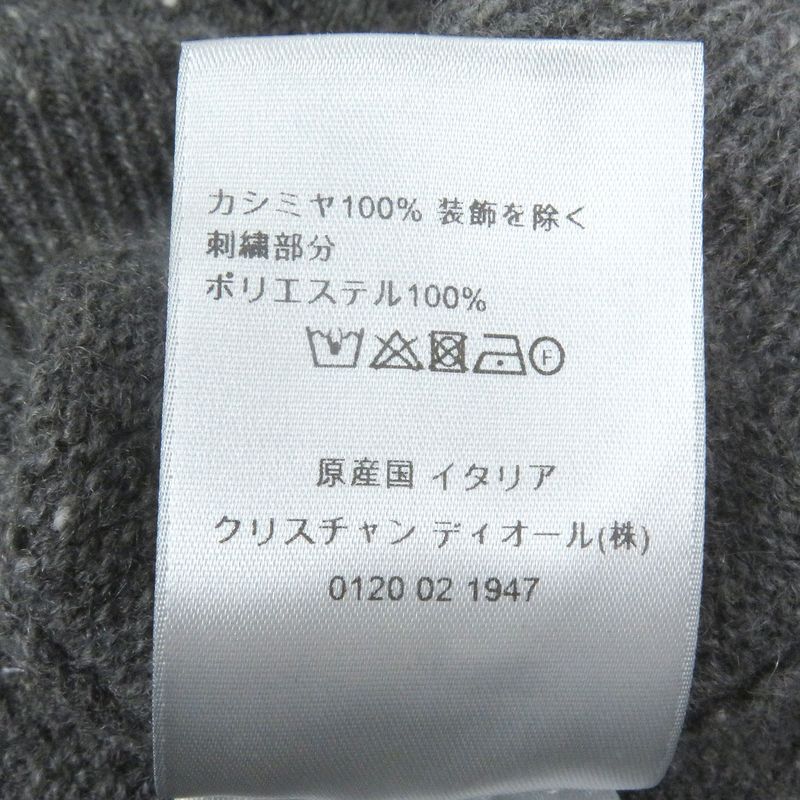 DIOR Homme 243m830at449 100% Cashmere Tinny Logo Patch Long Sleeves Sweater