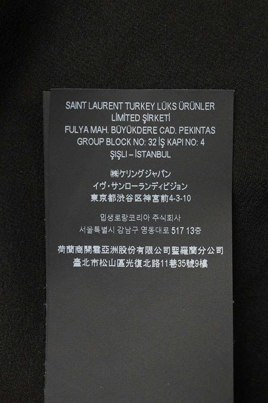 Saint Laurent Paris 646850 Y900r Silk Long Sleeve Shirt Men's 37