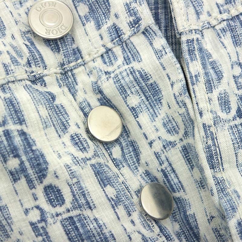 Dior Cotton Pants Oblique Size 30 Blue