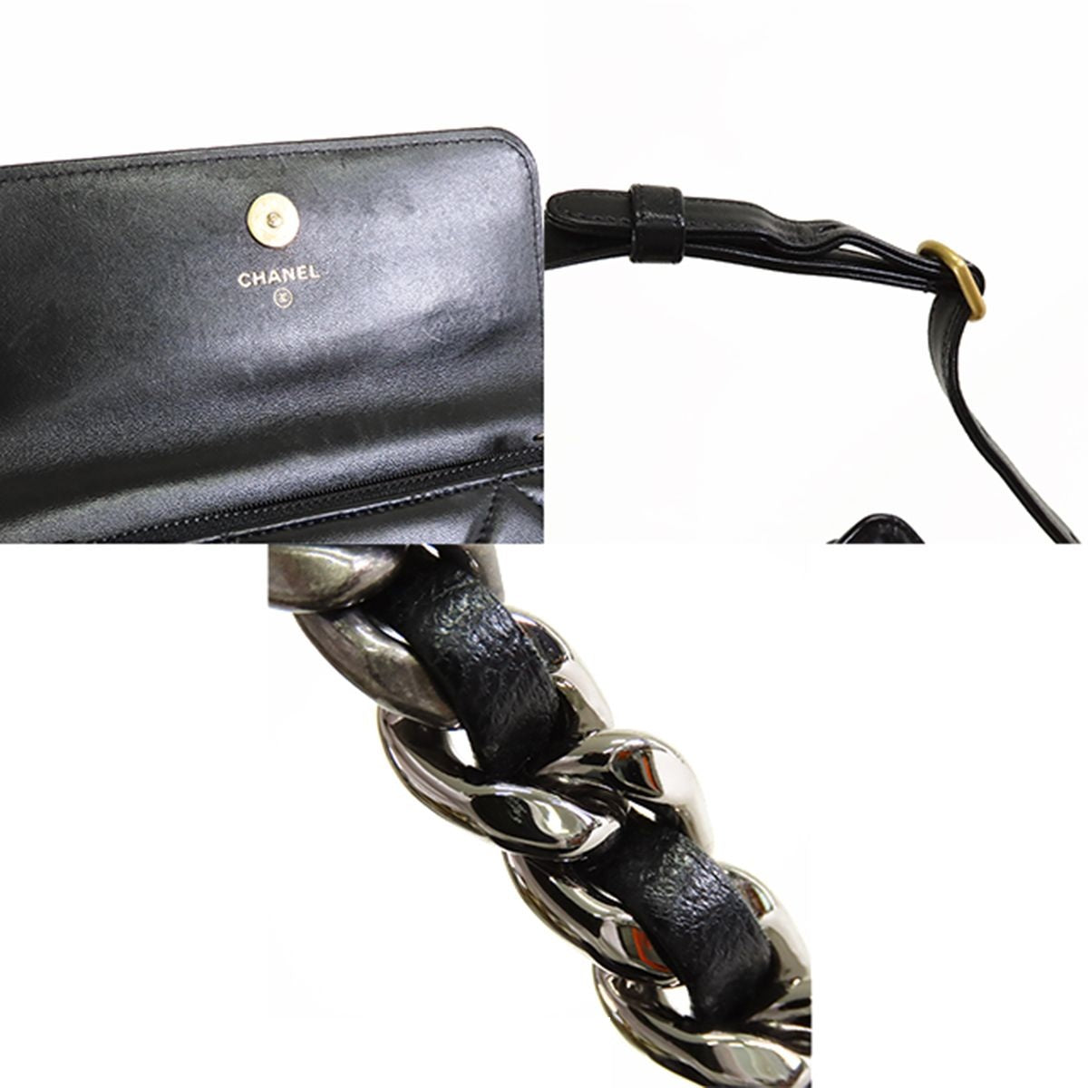 Chanel 19 Waist Bag Black Gold Silver Lambskin Hipbag — view 8