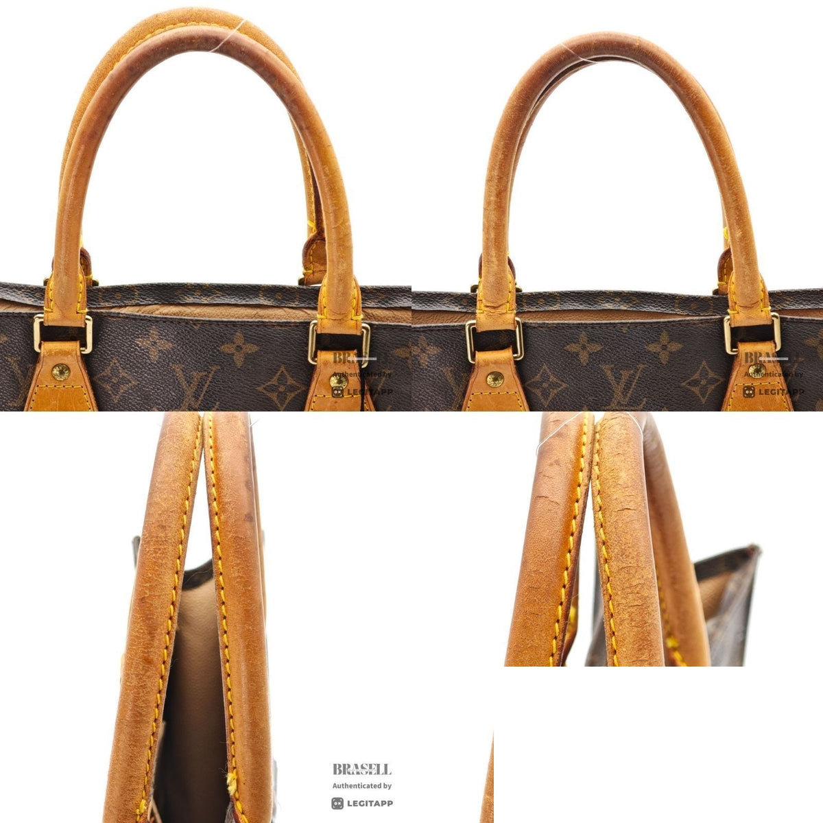Louis Vuitton Sac Plat Bag Handbag Brown — view 8