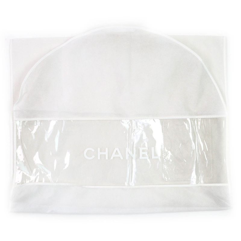 CHANEL P40325 Coco Mark Plate Allover Design Seventh Sleeve Knit Dress Black 38