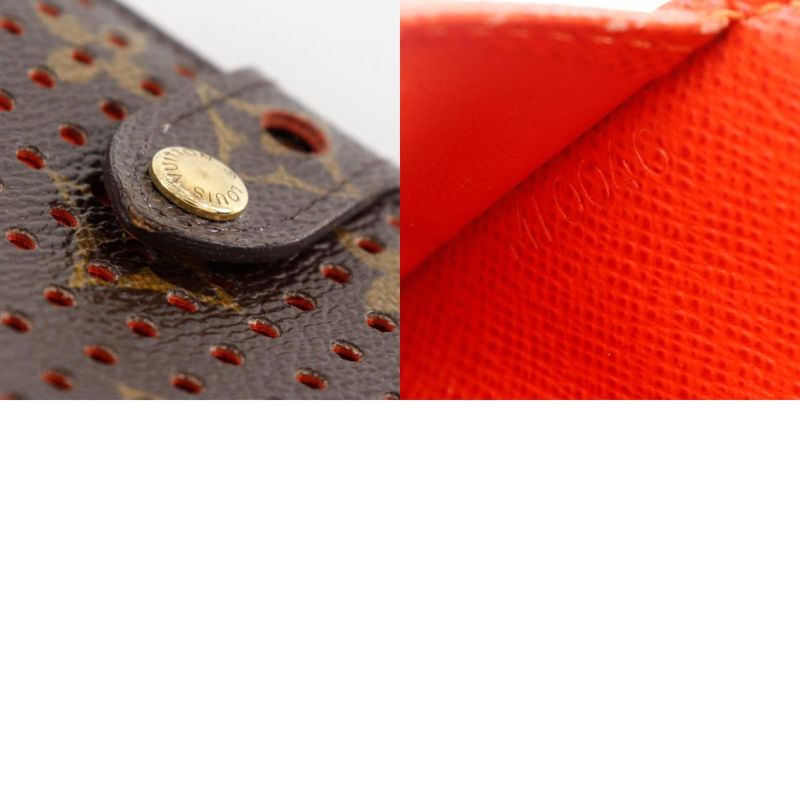 Louis Vuitton Compact Zip Perforated M95189 Monogram Perfot Orange Mi0046