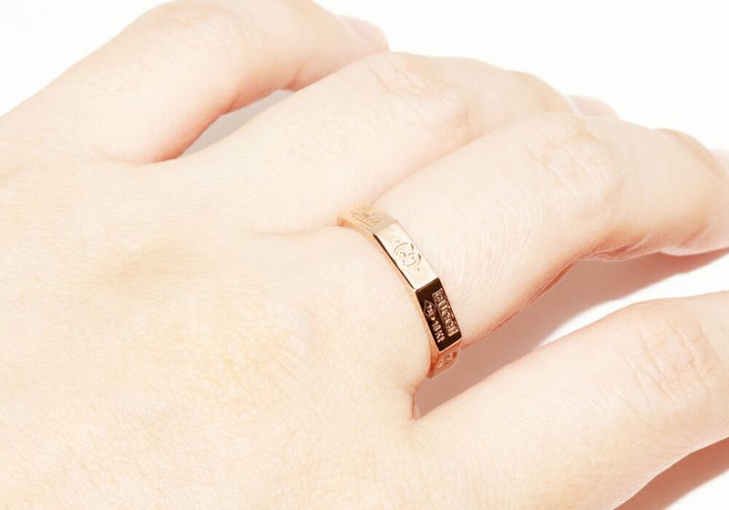 Gucci 18K Pink Gold Octagonal Ring Gucci8ring