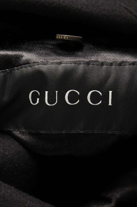 Gucci 162721 Z2415 Double Breasted Pea Coat Men's 44