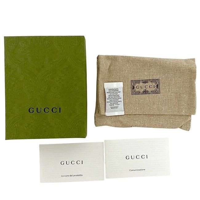 Gucci Bifold Wallet Black GG Embossed 625559 Unused Billfold