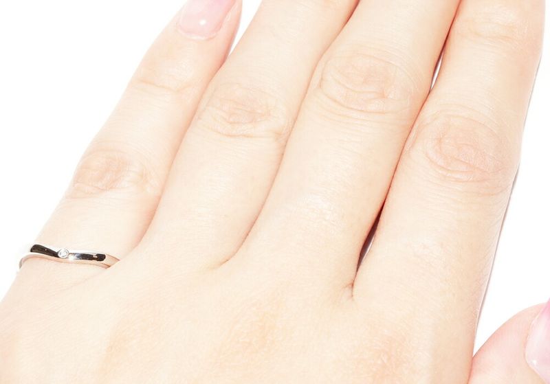 Cartier Ring Pt950 Diamond 3P (001ct) Ballerina Wedding Ring Width 2mm (008in)