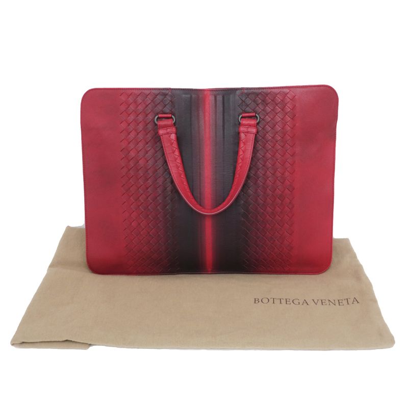Bottega Veneta Tote Bag Hand Intrecciato Gradient Business Red Men's