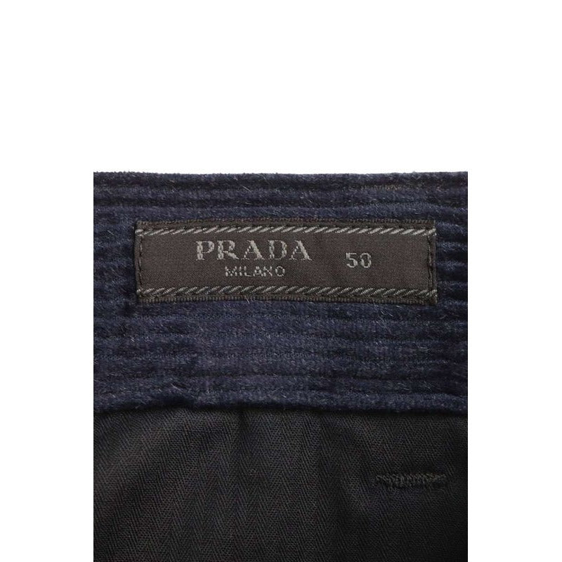 Prada 24 SS Up0350 Cashmere Cotton Corduroy Long Pants Men 50 — view 3