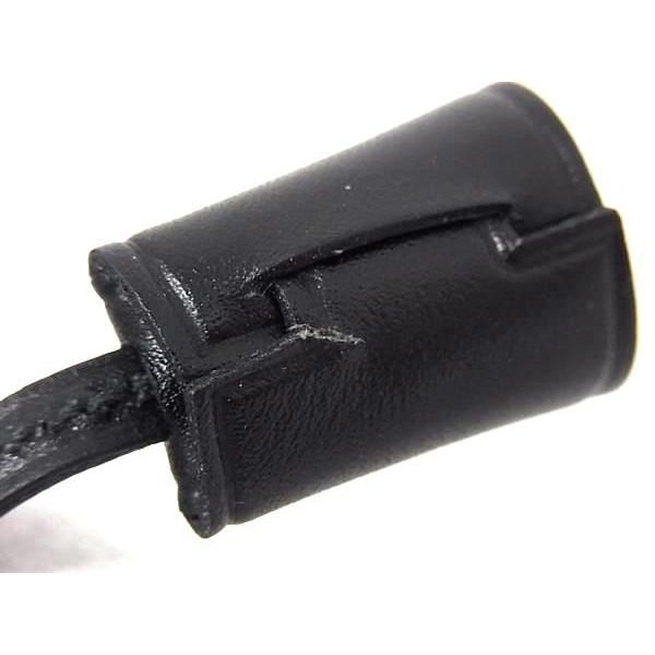 Hermes Mini Clochette Leather Silver Bag Charm Key Holder Black — view 4