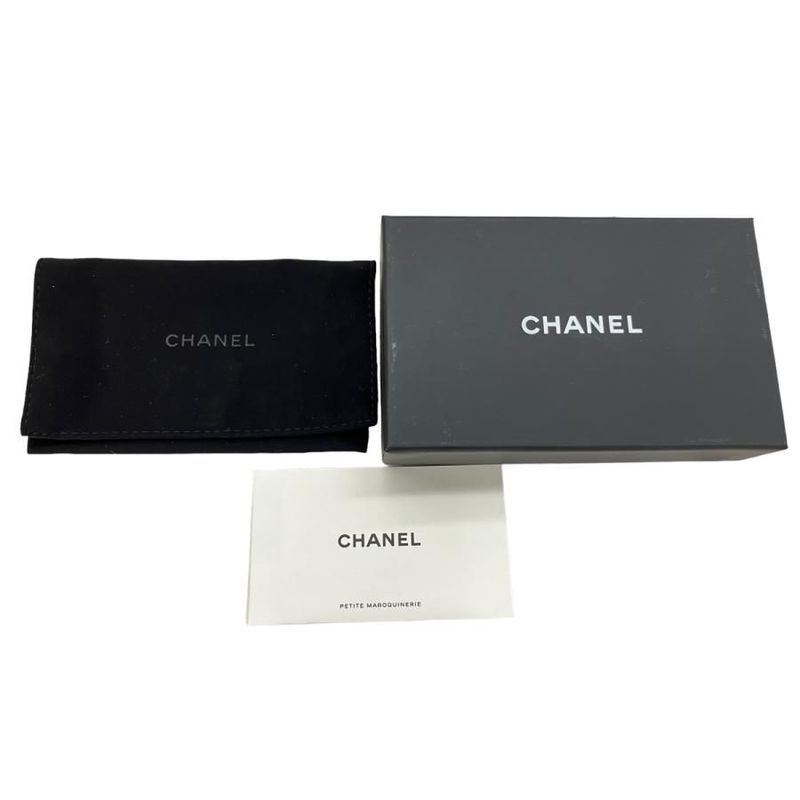 Chanel Ap2735 Coin Case Card Case Mini Wallet Black×pink Caviar Skin Unused