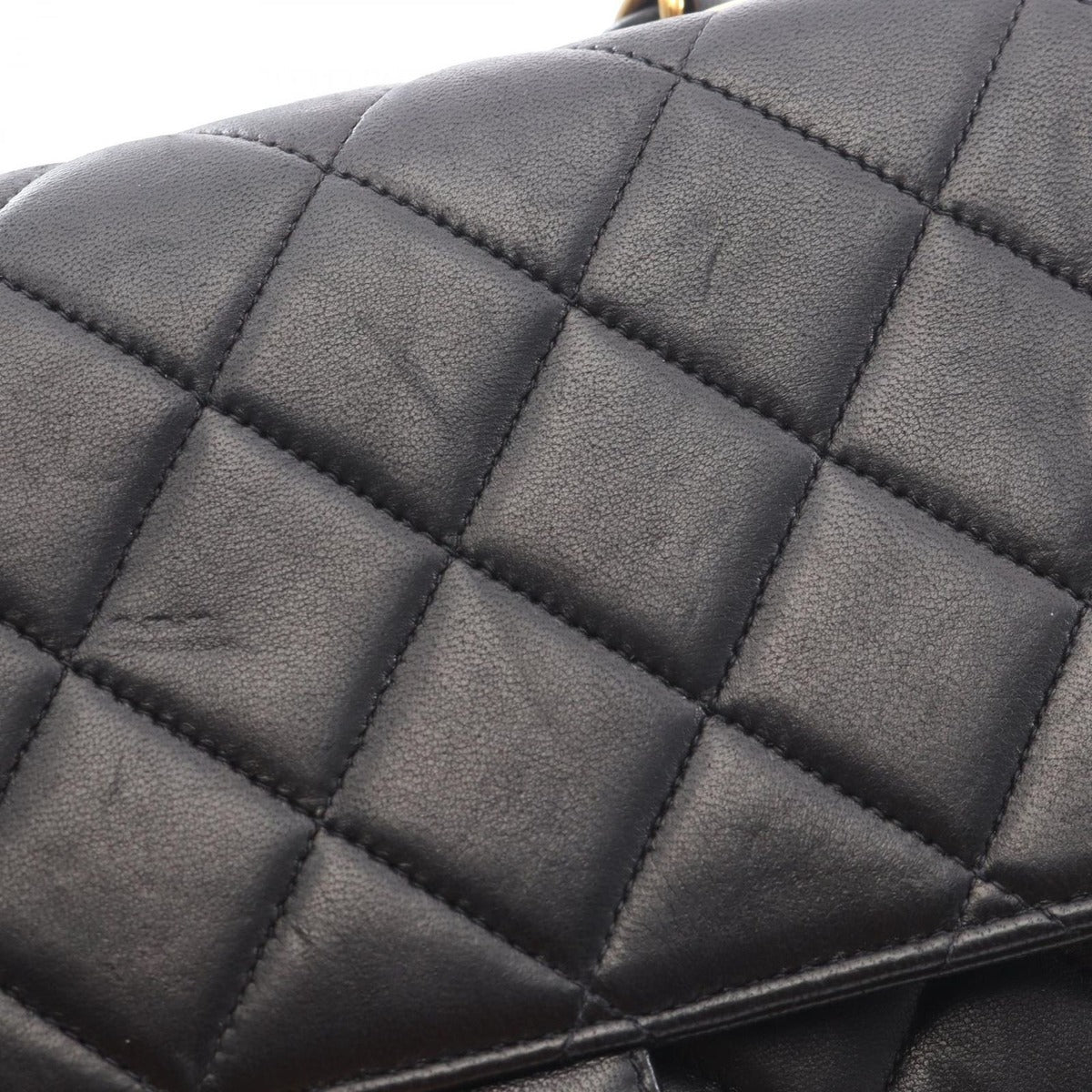 Chanel Shoulder Bag Big Quilted 30 Single Flap Black Lambskin — view 15