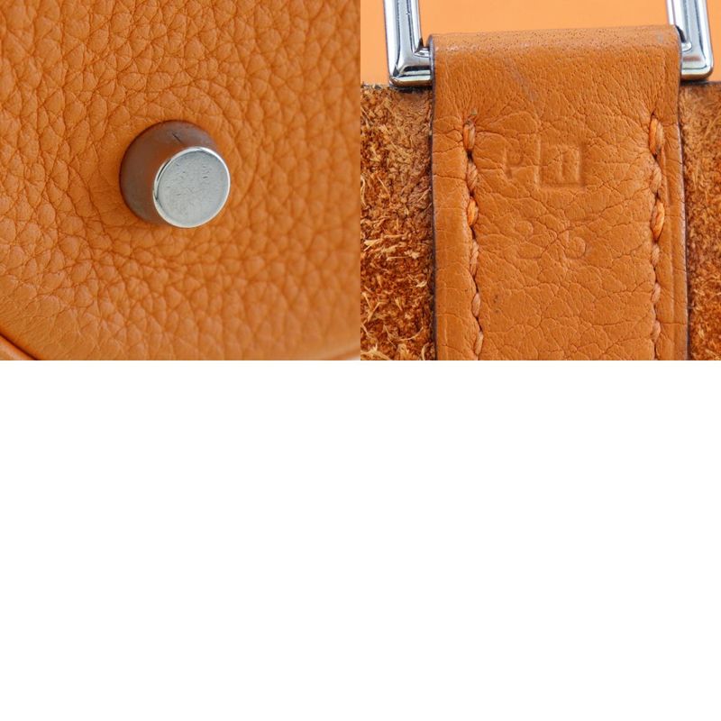 Hermes Picotin Lock GM Taurillon Clemence Orange/silver Hardware □I Ladies