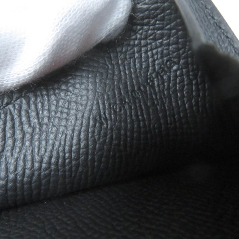 Hermes Bearn Compact Gold Hardware Vaux Epson Bifold Wallet Black With W