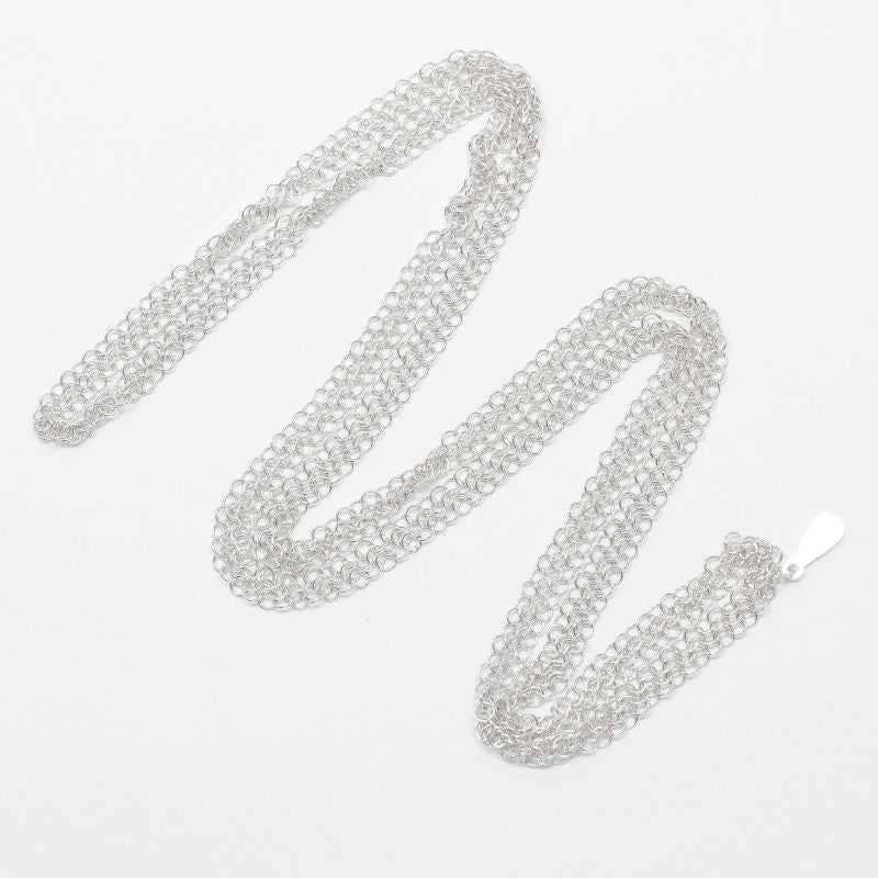 Tiffany & Co Mesh 64cm (25.20in) Silver 925 Ladies 9.2g Necklace