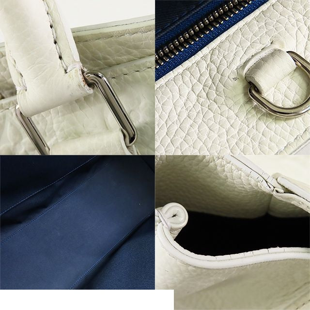 Louis Vuitton Yayoi Kusama Sac Plat White Blue Monogram Taurillon Psychedelic — view 8