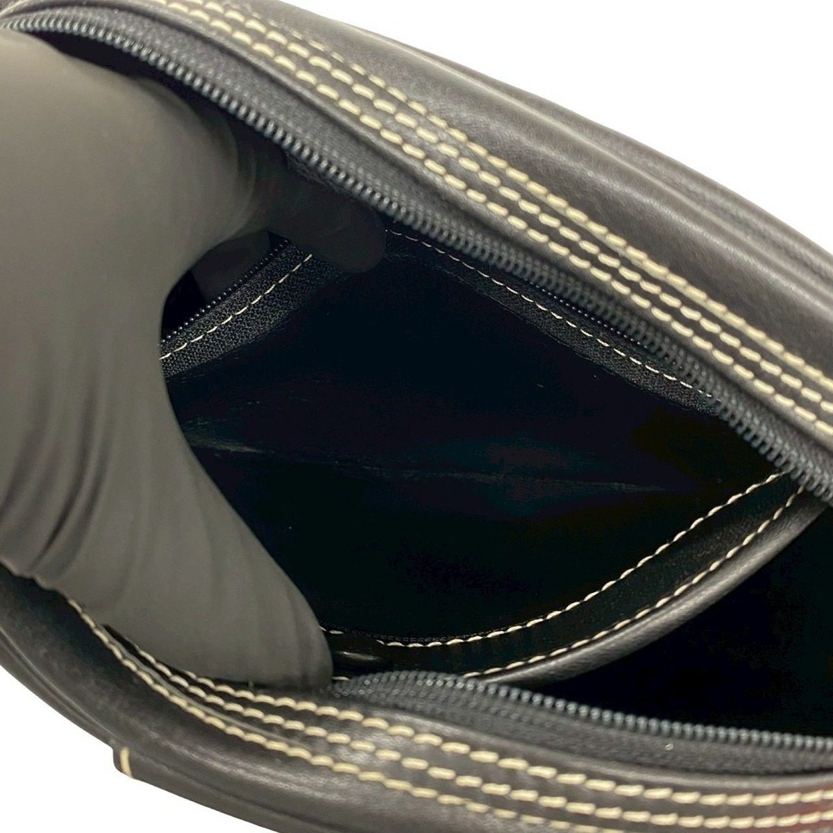 Dior Box Vintage CD Logo Leather Mini Shoulder Bag Pochette Black — view 10