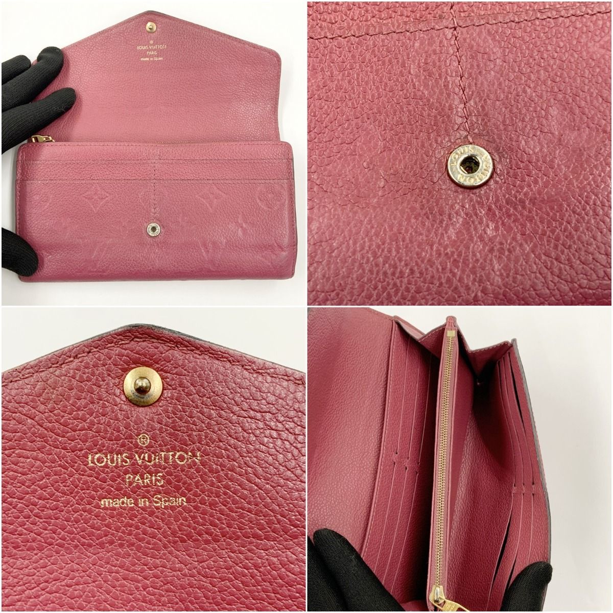 Louis Vuitton Monogram Empreinte Portefeuille Sarah Bifold Long Wallet M62213