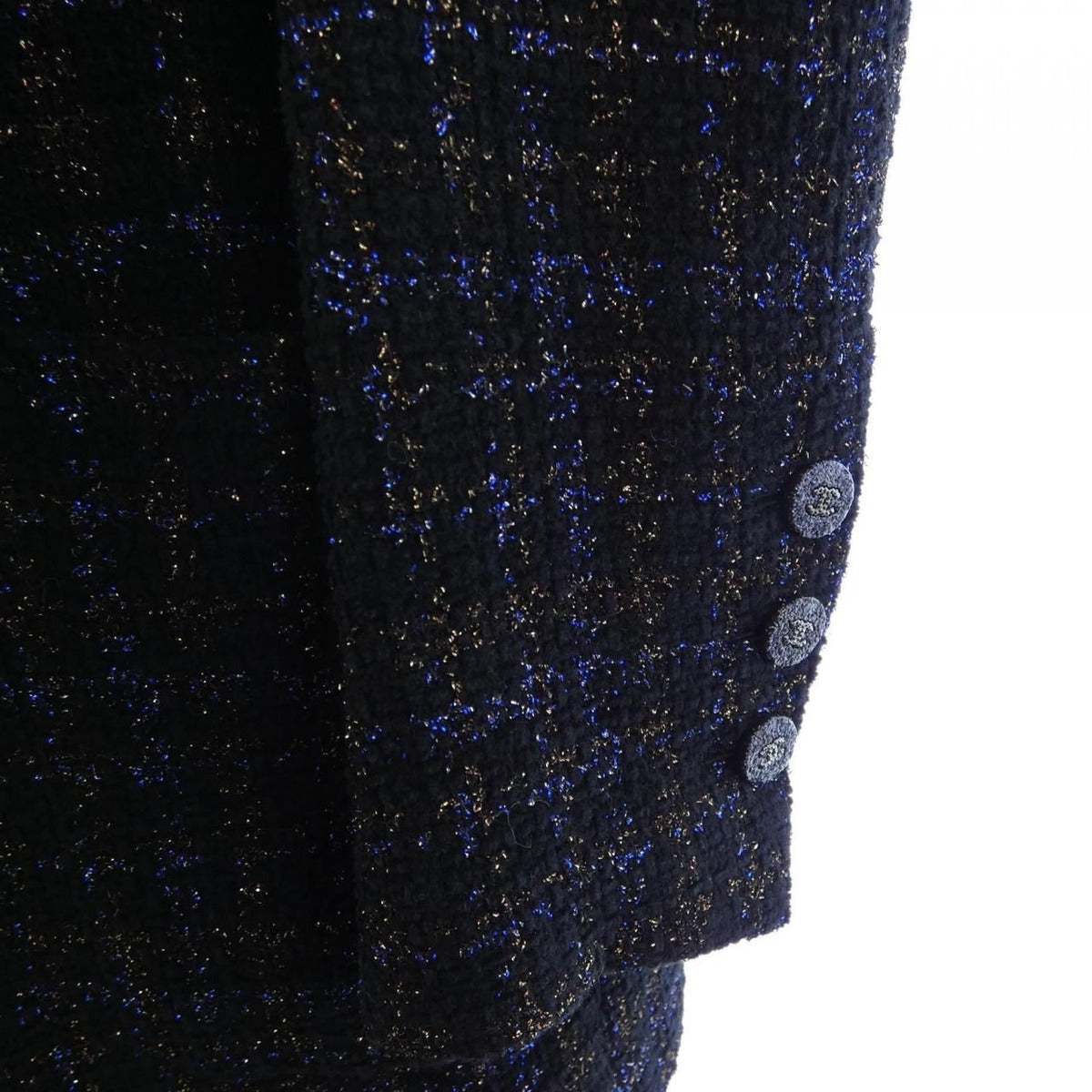 Chanel Jacket Navy 36 Lame Feel — view 7