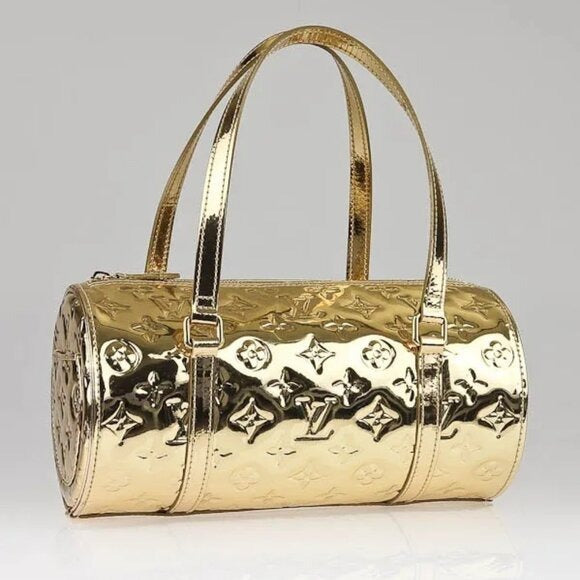 LOUIS VUITTON Limited Edition Gold Papillon Monogram Shoulder Bag LV